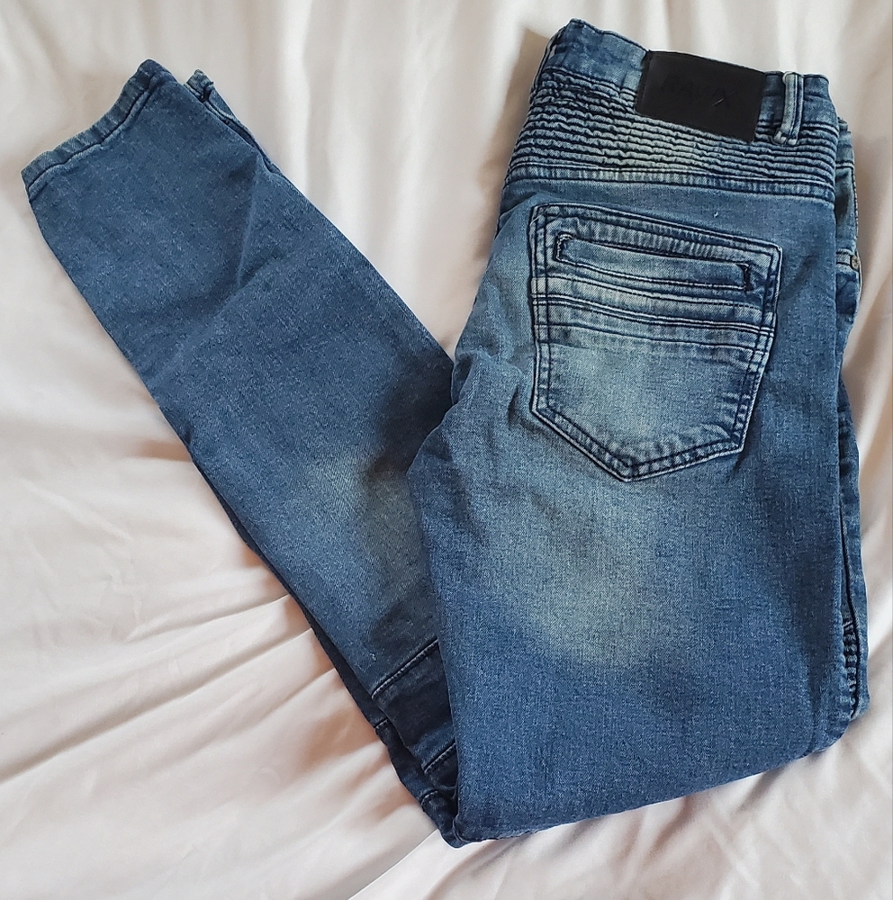 Rawx Size 30 Distressed Skinny Straight Leg Jeans Stretch Stacked